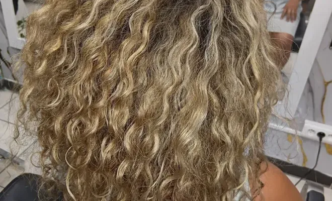 Balayage clair sur cheveux bouclée , Le Port, FANTASIA HAIR BEAUTY